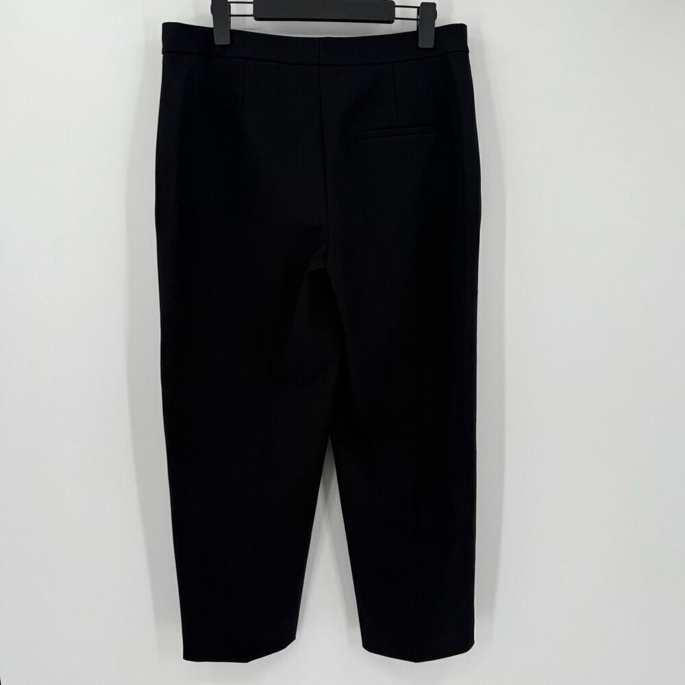 Vince Pintuck Tapered Trouser Pants Cropped Pockets Women 12 Black Office NWT - Picture 7 of 11